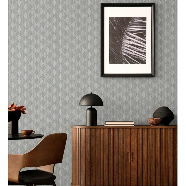 Papel pintado rombos grises metalizado de sutil elegancia geométrica - Zelda Radiant 684125