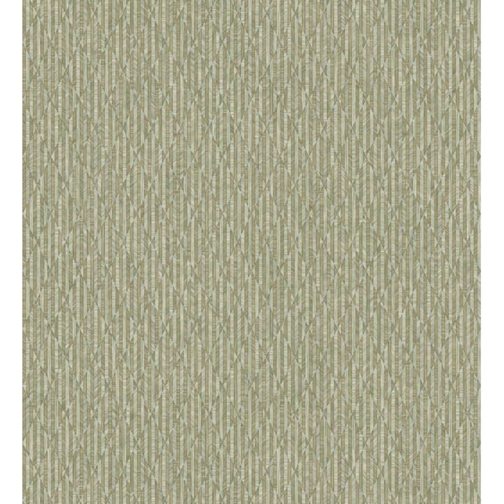 Papel pintado rombos verde metalizado de sutil elegancia geométrica - Zelda Radiant 684126