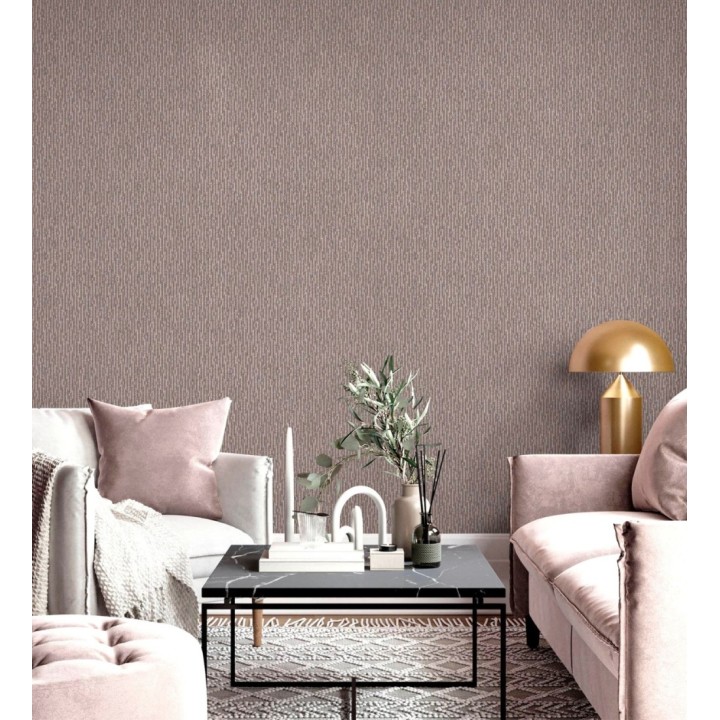 Papel pintado rombos malva metalizado de sutil elegancia geométrica - Zelda Radiant 684127