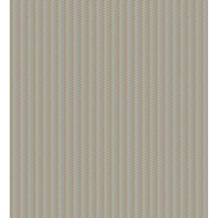 Papel pintado rayas en forma de espiga marron y gris metalizado sutil - Gerald Loft 684131