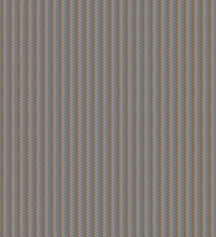 Papel pintado rayas en forma de espiga tonos carbón y ámbar - Gerald Loft 684132