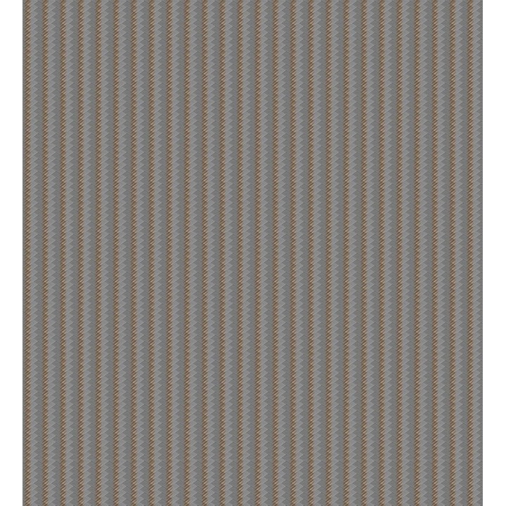 Papel pintado rayas en forma de espiga tonos carbón y ámbar - Gerald Loft 684132