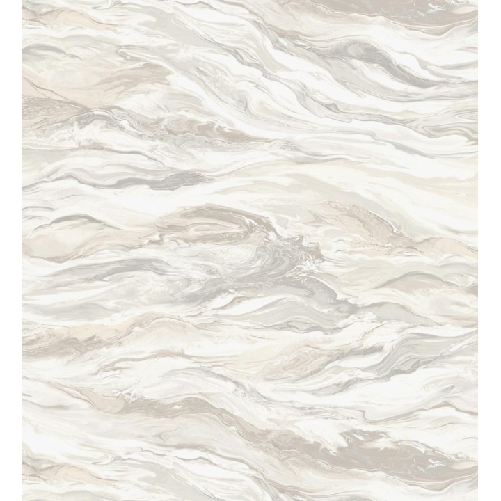 Papel pintado mármol fluido beige y blanco etéreo - Savoy Atmospheric 684134