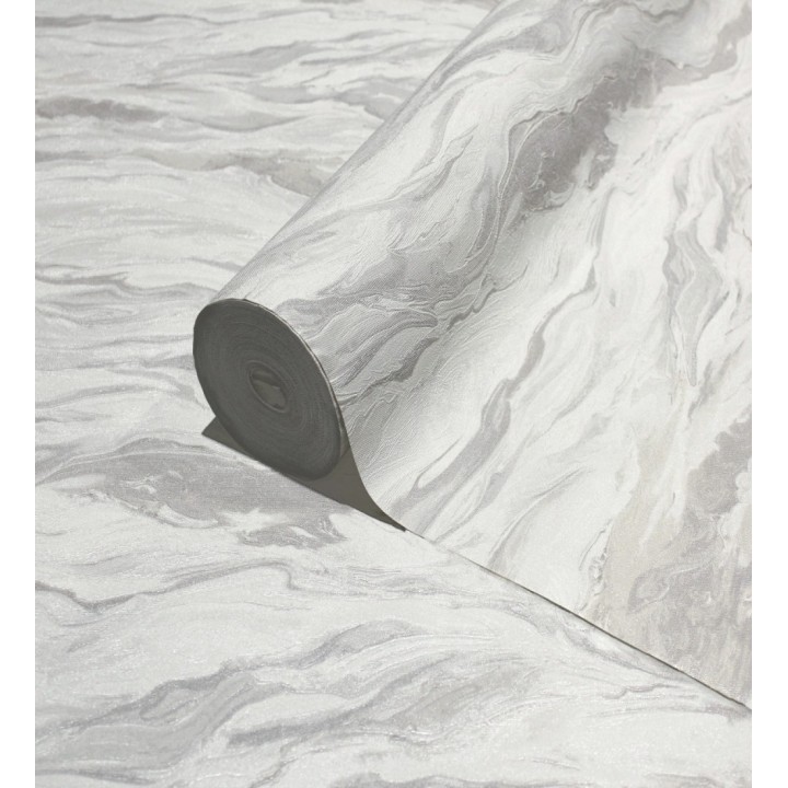 Papel pintado mármol fluido gris verdoso y beige etéreo - Savoy Atmospheric 684135