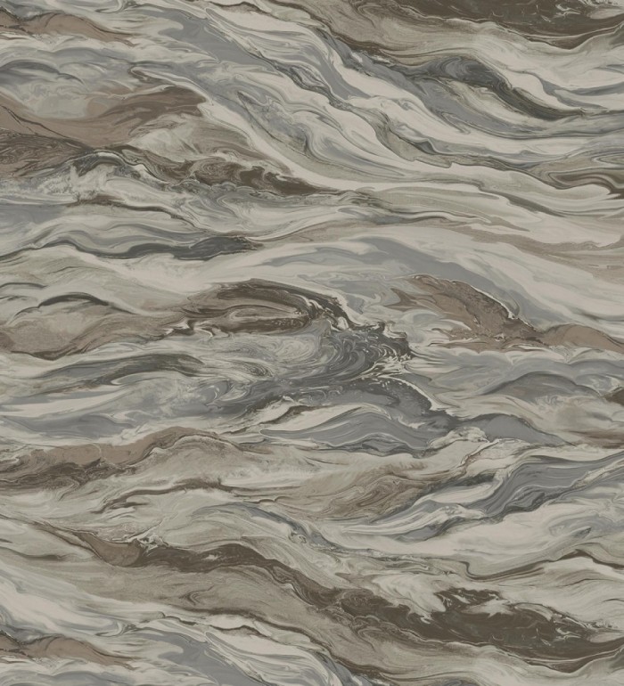 Papel pintado mármol fluido marrón y gris sofisticado - Savoy Atmospheric 684137