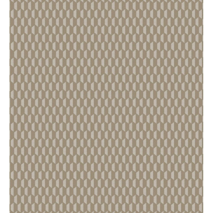 Papel pintado geometría óptica en relieve textil tono cacahuete - Carlton Gridded 684142