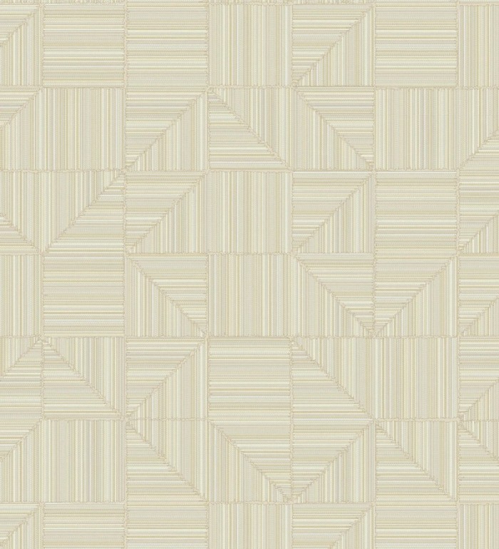 Papel pintado mosaico textil geométrico tonos arena - Waldorf Dynamic 684145