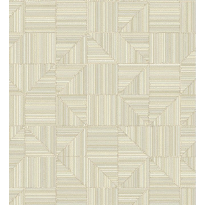Papel pintado mosaico textil geométrico tonos arena - Waldorf Dynamic 684145