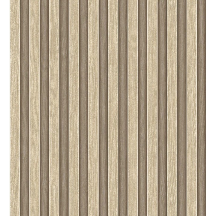 Papel pintado palillería de madera con betas texturizadas en relieve - Alistair Tailored 684155