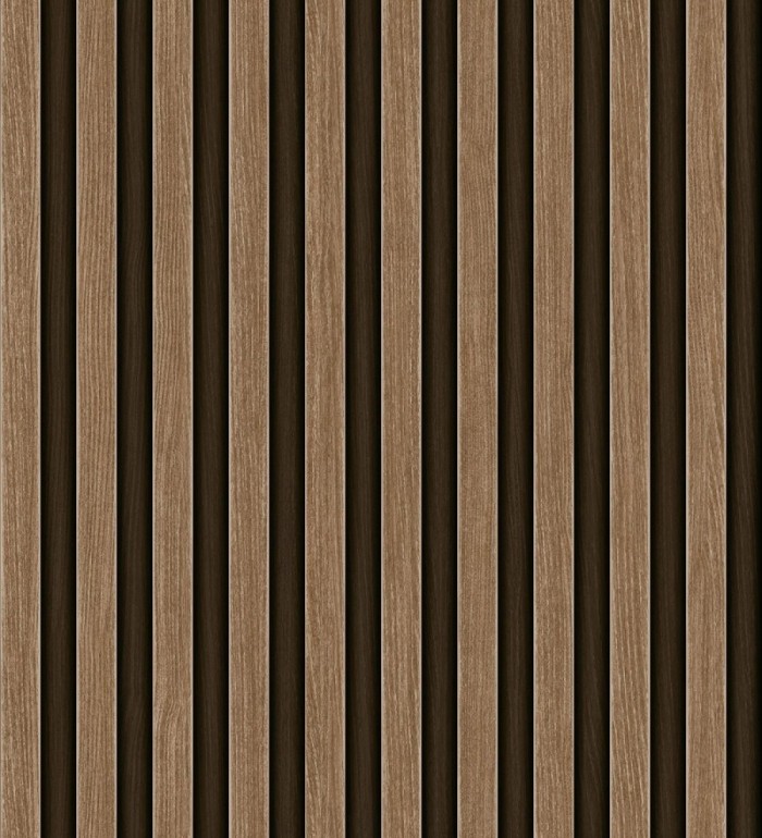 Papel pintado palillería de madera con betas texturizadas en relieve - Alistair Tailored 684156