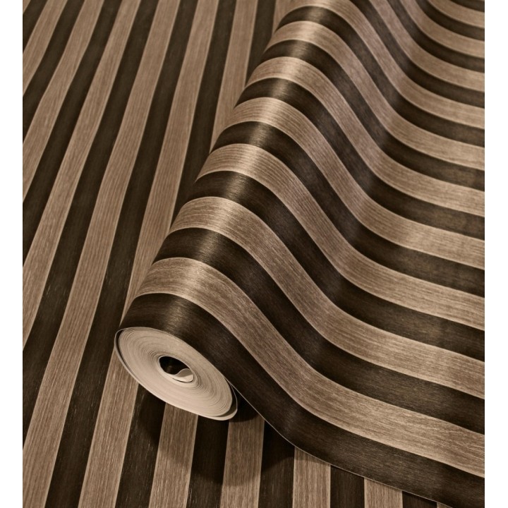 Papel pintado palillería de madera con betas texturizadas en relieve - Alistair Tailored 684156