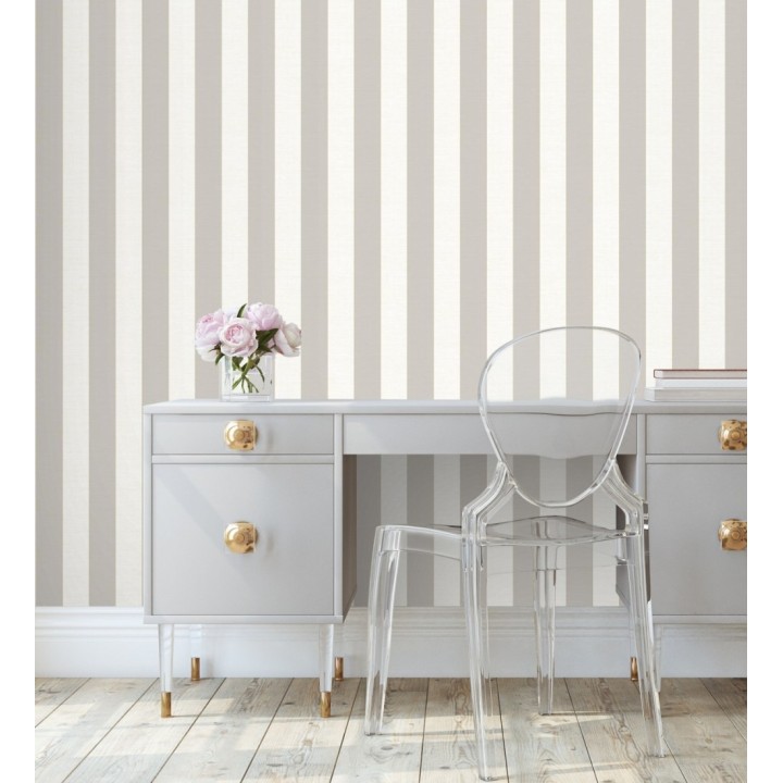 Papel pintado de rayas tonos berenjena claro - Prince Stripes 126440