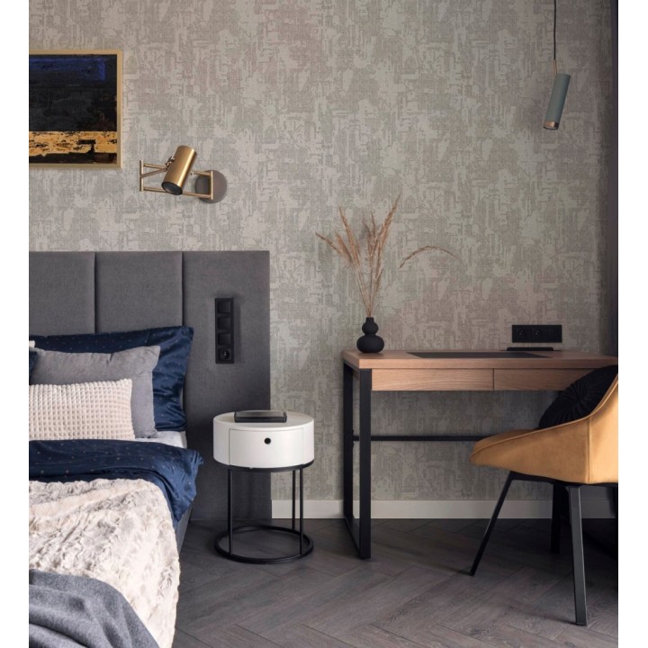 Papel pintado efecto seda de abacá en relieve textil artesanal - Montgomery Stately 684161