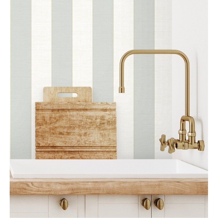 Papel pintado de rayas tonos verde agua marina - Prince Stripes 126441