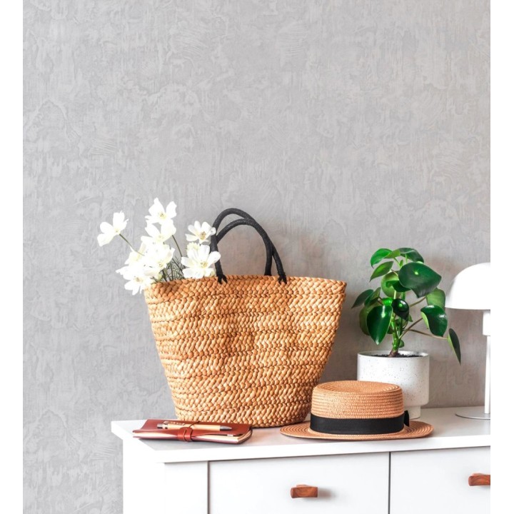 Papel pintado cemento pulido color gris bruma estilo loft moderno - Hudson Rugged 684166