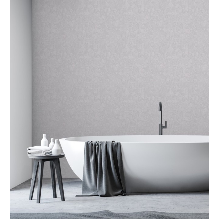 Papel pintado cemento pulido color gris bruma estilo loft moderno - Hudson Rugged 684166