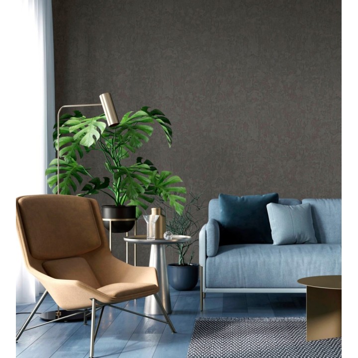 Papel pintado cemento pulido color grafito estilo loft moderno - Hudson Rugged 684169