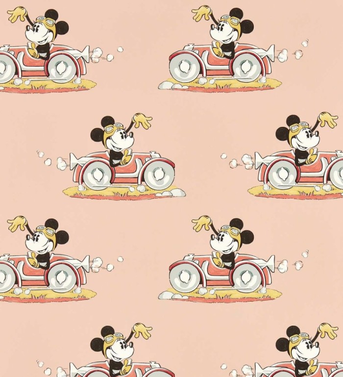 Papel pintado Minnie bólido vintage rosa empolvado - Minnie On The Move 684199
