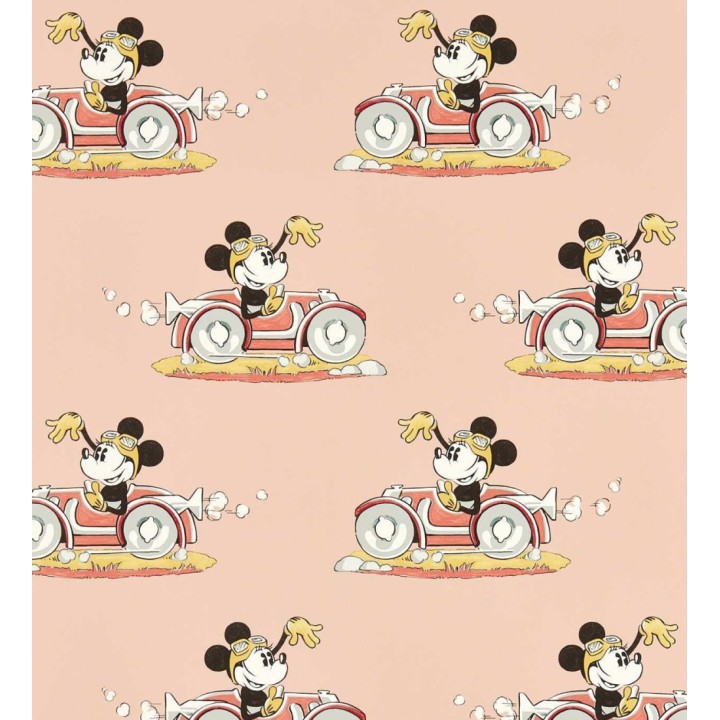 Papel pintado Minnie bólido vintage rosa empolvado - Minnie On The Move 684199