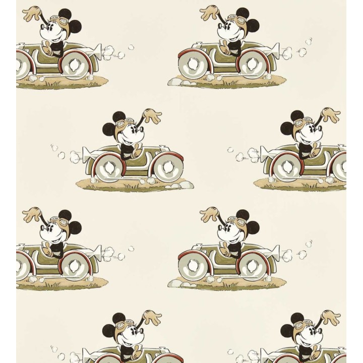 Papel pintado Minnie bólido vintage beige neutro - Minnie On The Move 684201