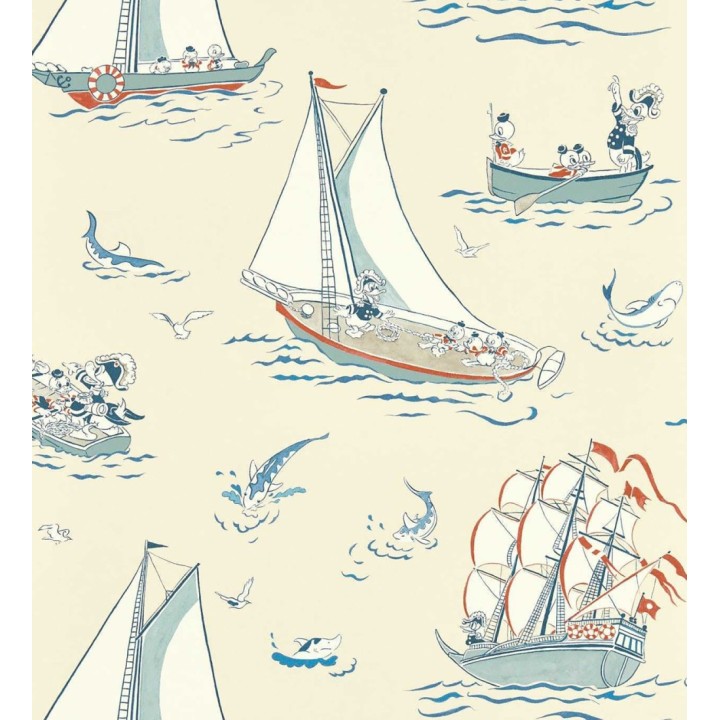 Papel pintado el Pato Donald travesía náutica vintage - Donald Nautical 684211