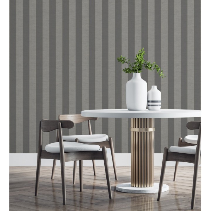 Papel pintado de rayas tonos marrones - Prince Stripes 126442