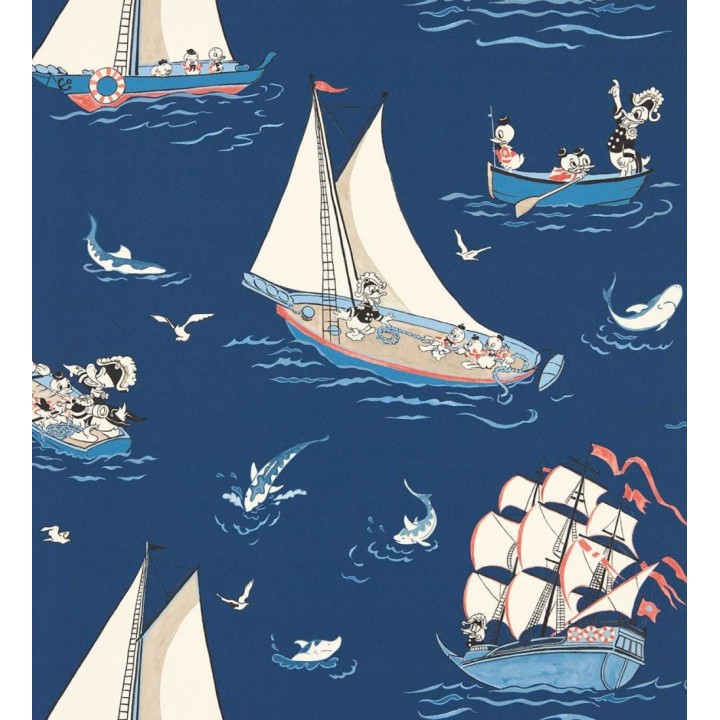 Papel pintado el Pato Donald travesía náutica vintage - Donald Nautical 684212