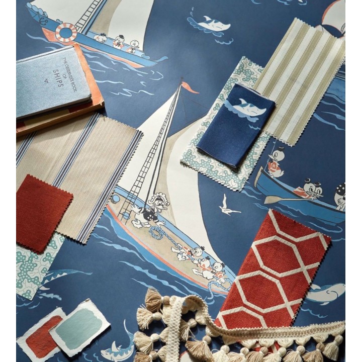Papel pintado el Pato Donald travesía náutica vintage - Donald Nautical 684212