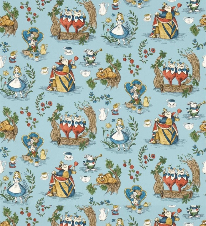 Papel pintado de Alicia en el país de las maravillas fondo azul - Alice In Wonderland 684215