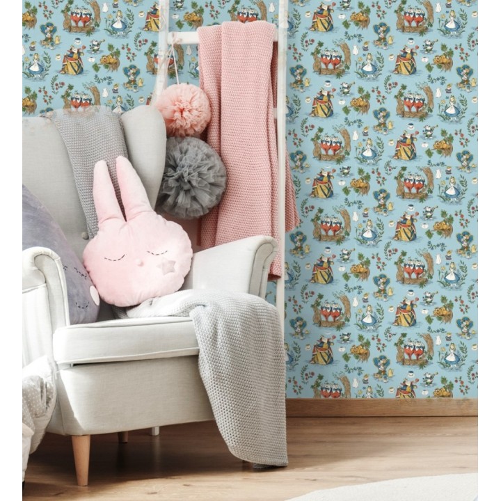 Papel pintado de Alicia en el país de las maravillas fondo azul - Alice In Wonderland 684215