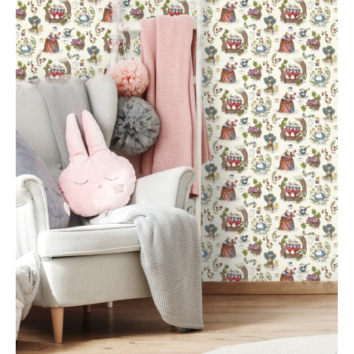 Papel pintado de Alicia en el país de las maravillas fondo blanco - Alice In Wonderland 684216