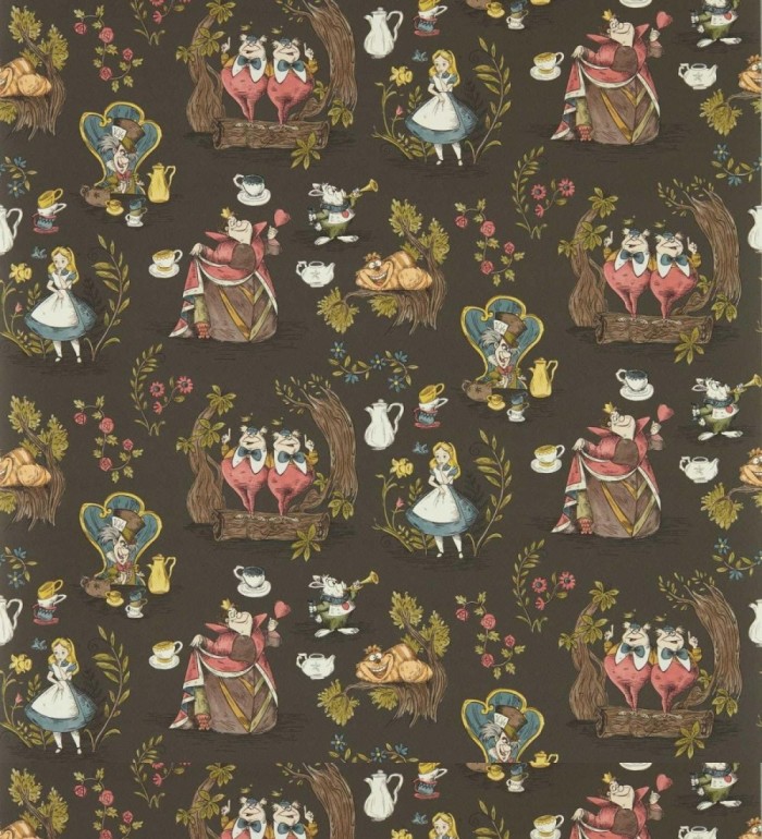 Papel pintado de Alicia en el país de las maravillas fondo negro - Alice In Wonderland 684217