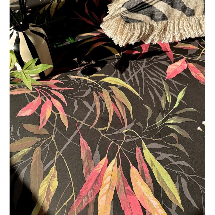 Papel pintado de selva exuberante con hojas fondo oscuro - Zora Enchanted 684233