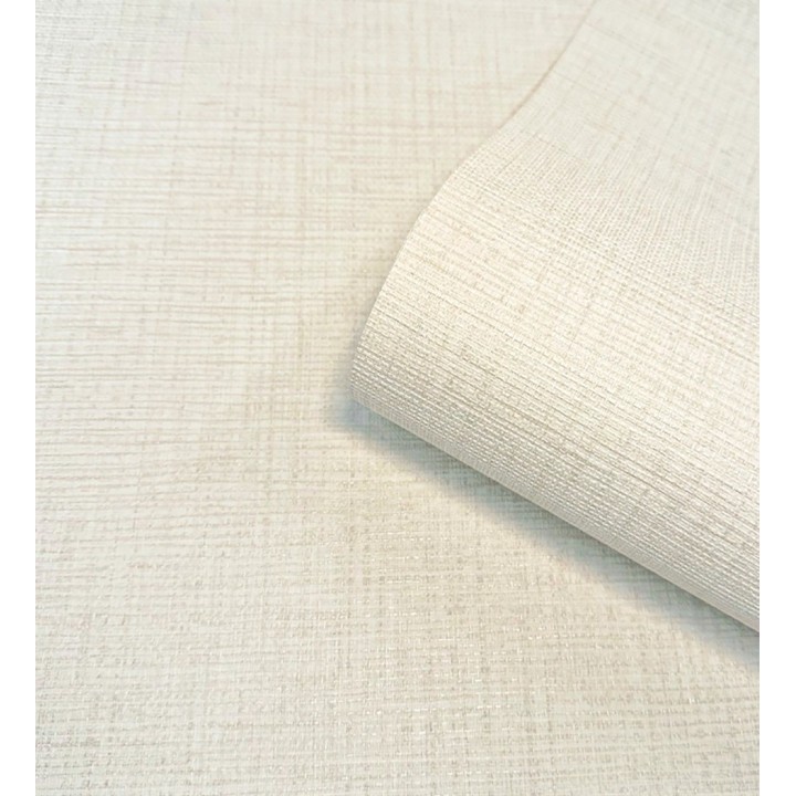 Papel pintado de textura rafia natural con relieve tono beige claro - Drava Coarse 684235