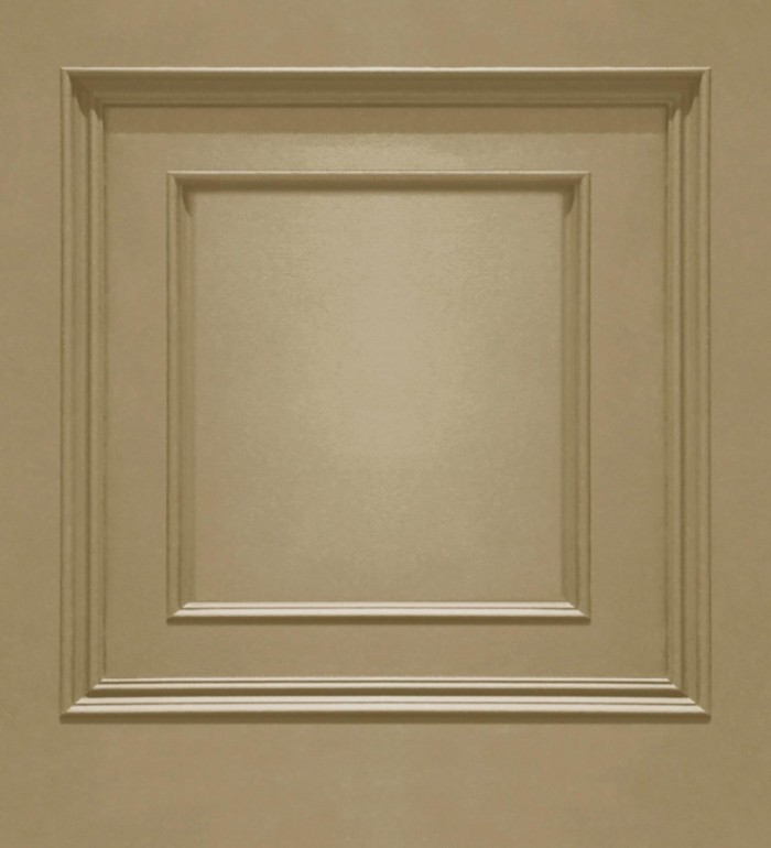 Papel pintado casetones de madera color camel textura en relieve - Bristol Ledge 684247