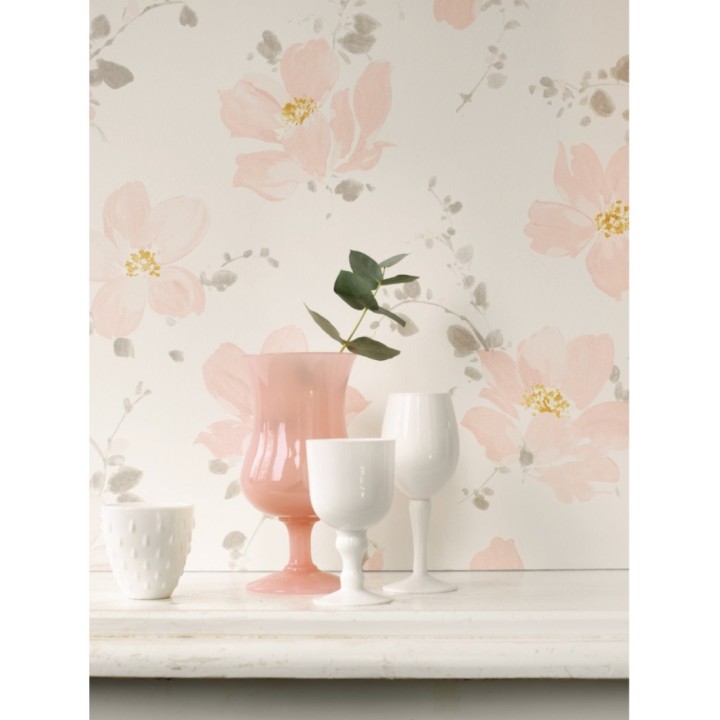 Papel pintado flores grandes color rosa - Ivory Flowers 126460