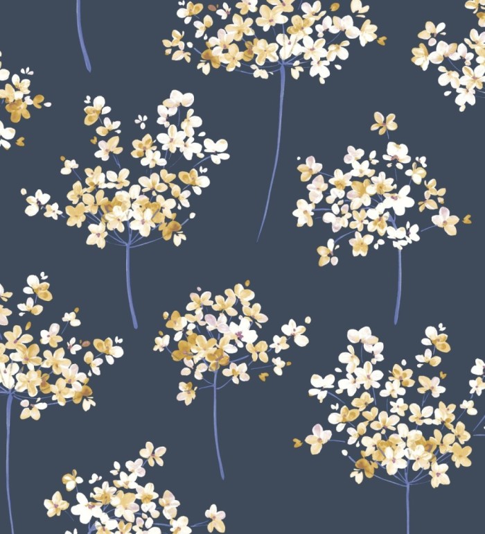 Papel pintado ramilletes de flores de acuarela - Layla Flowers 126467