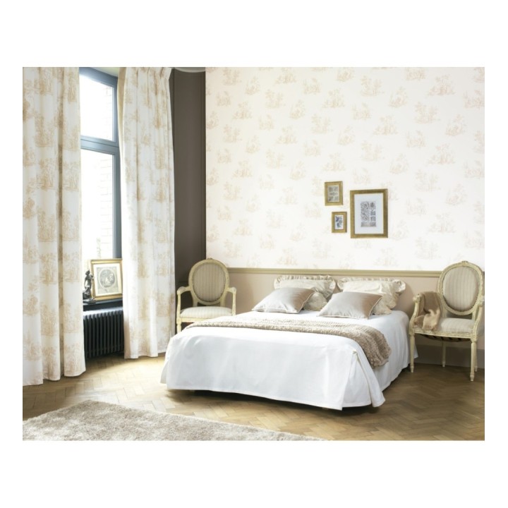 Papel pintado toile de jouy estilo francés - Ville Renoir 126469