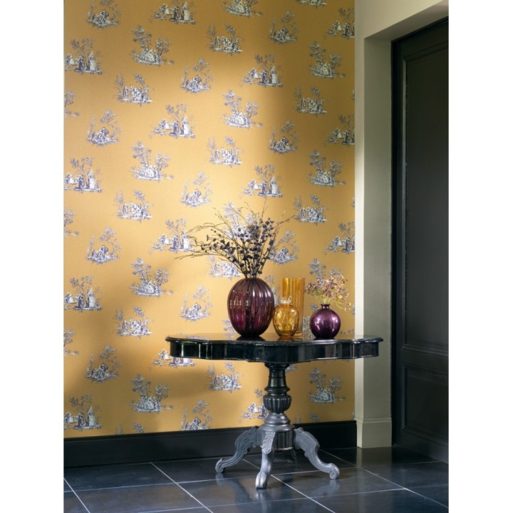 Papel pintado toile de jouy estilo francés - Ville Renoir 126470