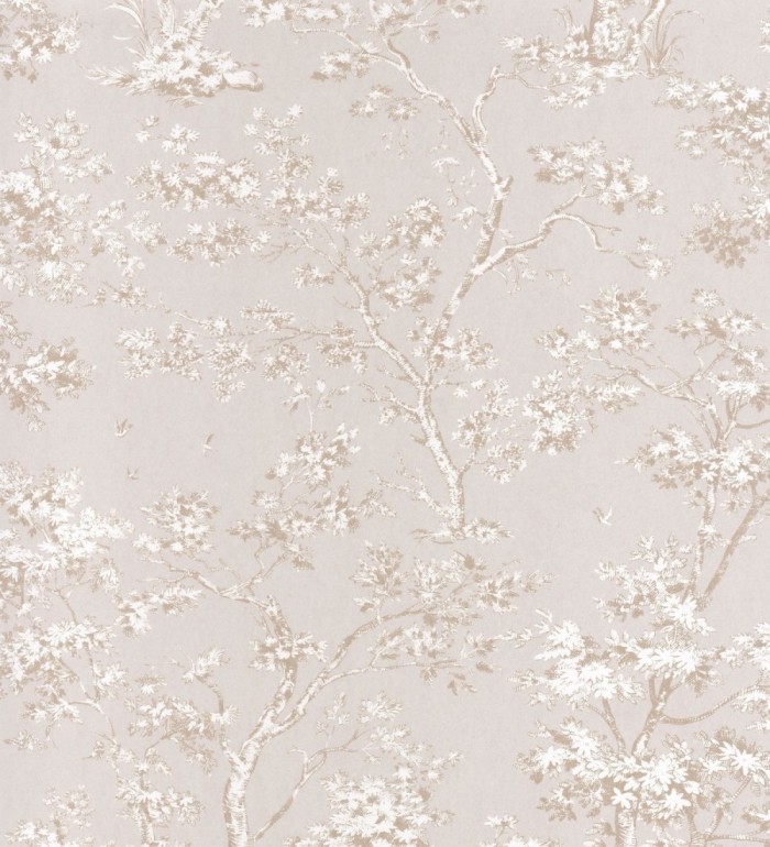 Papel pintadode árboles y ramas estilo toile de jouy - Nantes Forest 126475