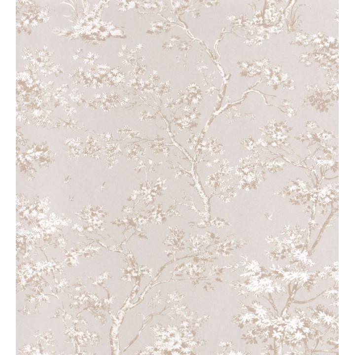 Papel pintadode árboles y ramas estilo toile de jouy - Nantes Forest 126475