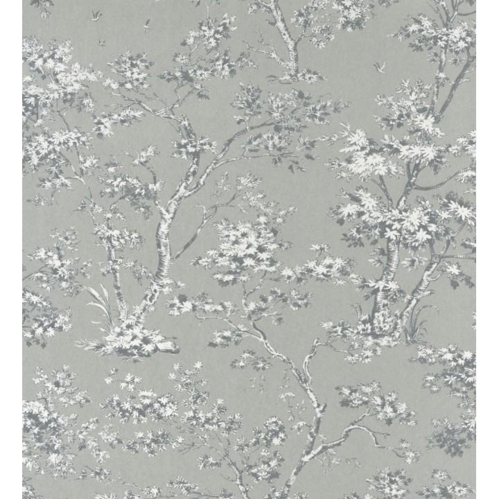 Papel pintadode árboles y ramas estilo toile de jouy - Nantes Forest 126478