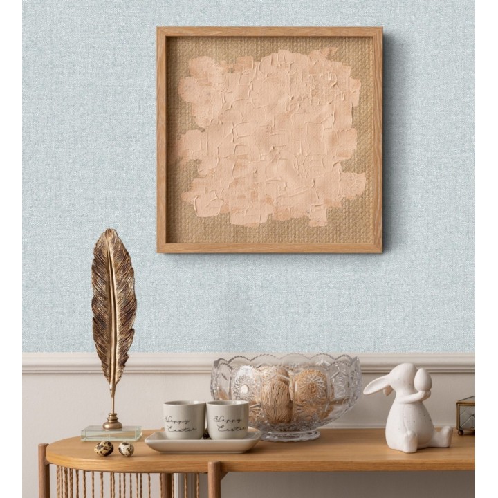 Papel pintado esencia textil con toques de arcilla y caliza en tonos azules - Bramble Calico 684287