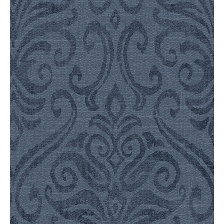 Papel pintado damasco elegante texturizado color azul eléctrico - Winchelsea Ornamental 684291