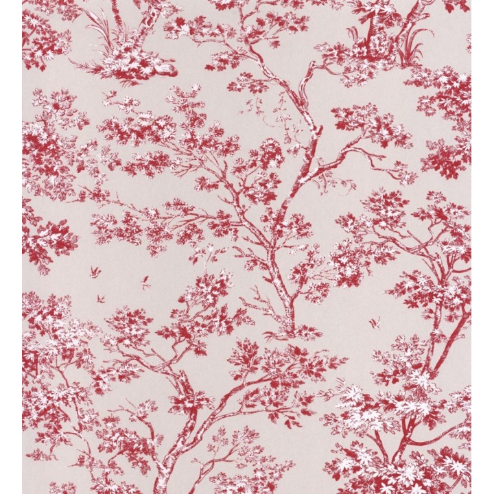 Papel pintadode árboles y ramas estilo toile de jouy - Nantes Forest 126479