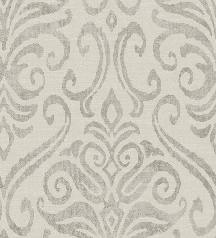 Papel pintado damasco elegante texturizado color taupe - Winchelsea Ornamental 684292