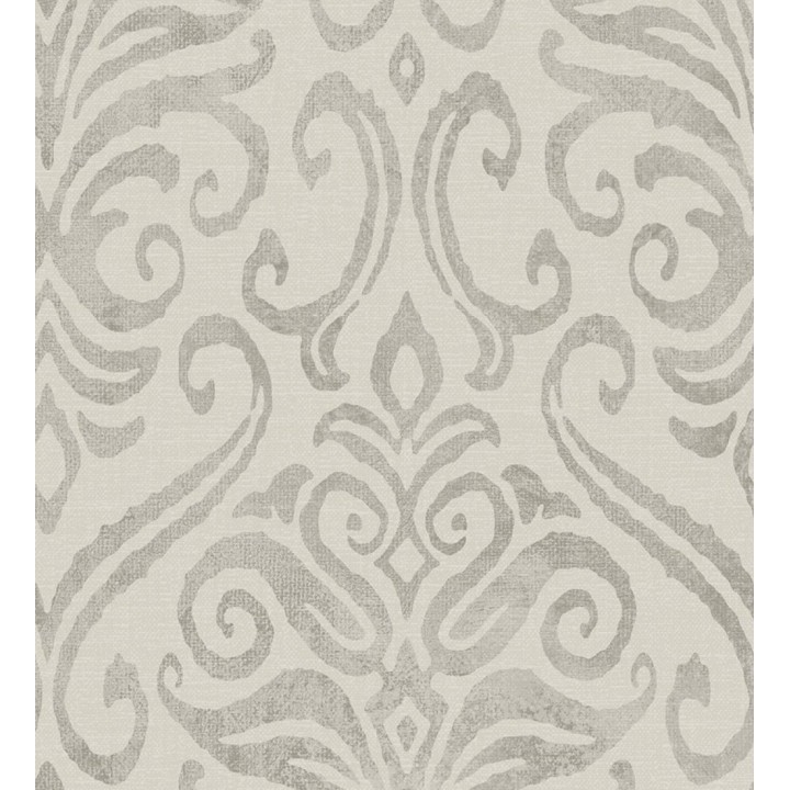 Papel pintado damasco elegante texturizado color taupe - Winchelsea Ornamental 684292