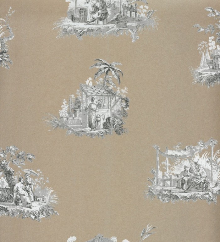 Papel pintado Toile de jouy - Montpellier 126485