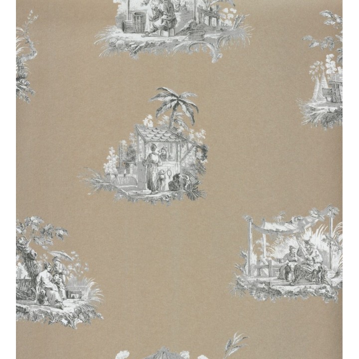Papel pintado Toile de jouy - Montpellier 126485