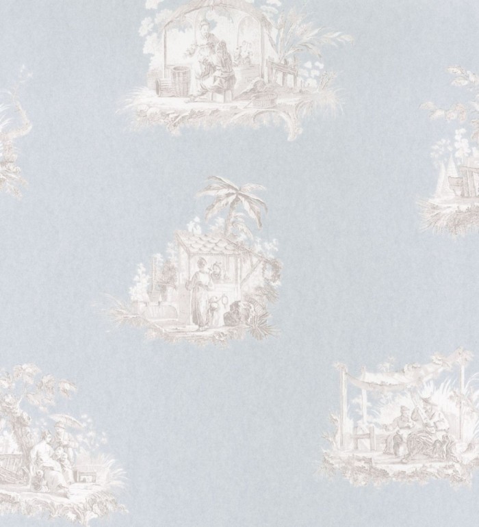 Papel pintado Toile de jouy - Montpellier 126487